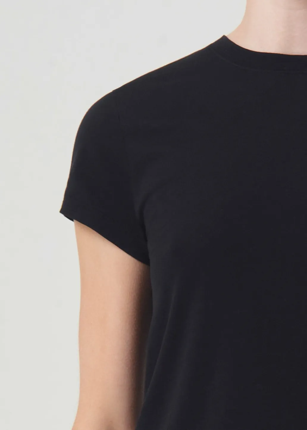 AGOLDE Adine Shrunken Tee In Black Discount