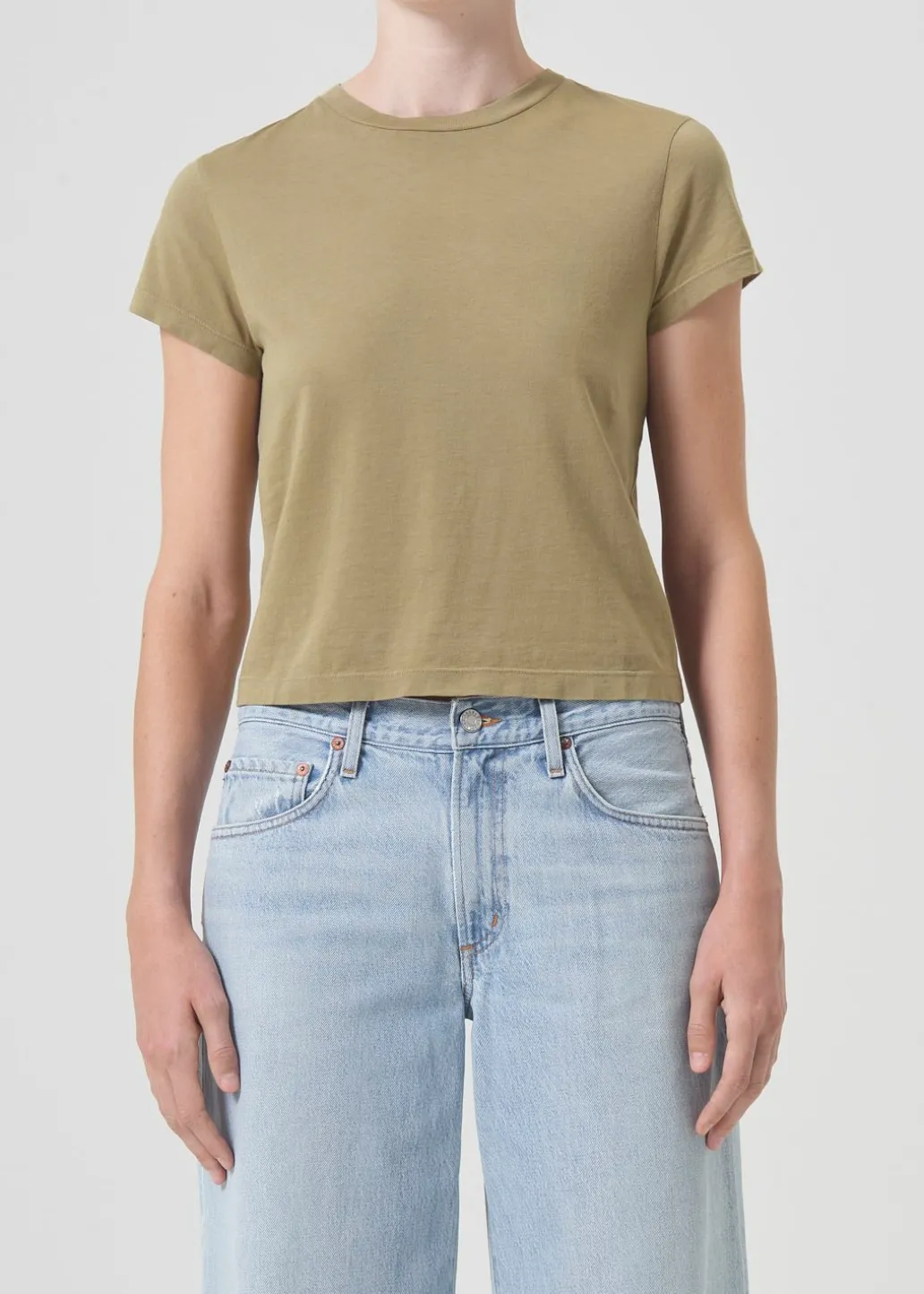 AGOLDE Adine Shrunken Tee In Cocoon Best Sale