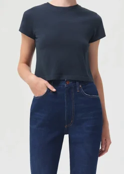AGOLDE Adine Shrunken Tee In Nocturne Cheap