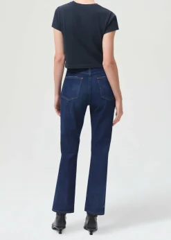 AGOLDE Adine Shrunken Tee In Nocturne Cheap