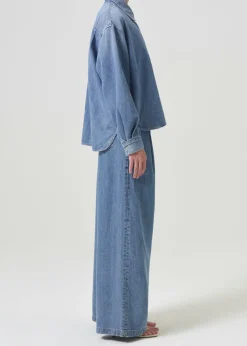 AGOLDE Aiden High Low Shirt In Shout Sale