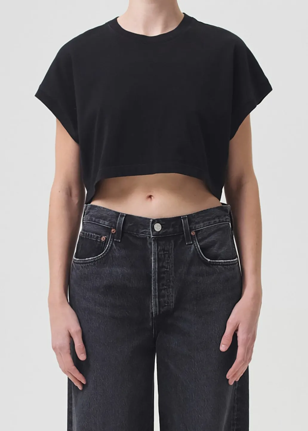 AGOLDE Aiden Tee In Black Cheap