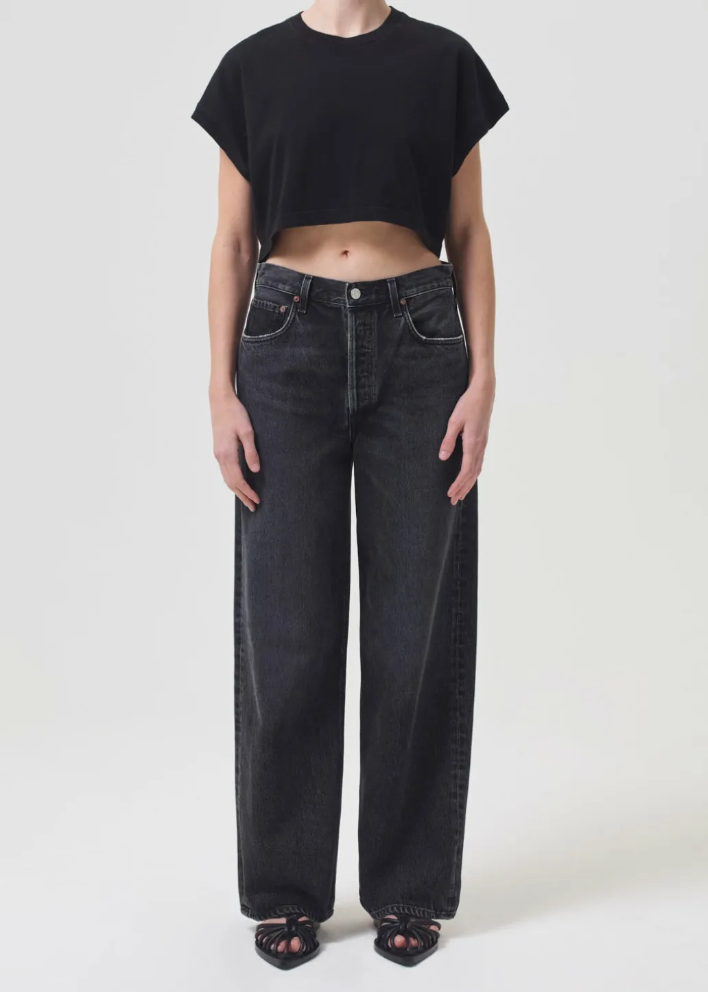 AGOLDE Aiden Tee In Black Cheap
