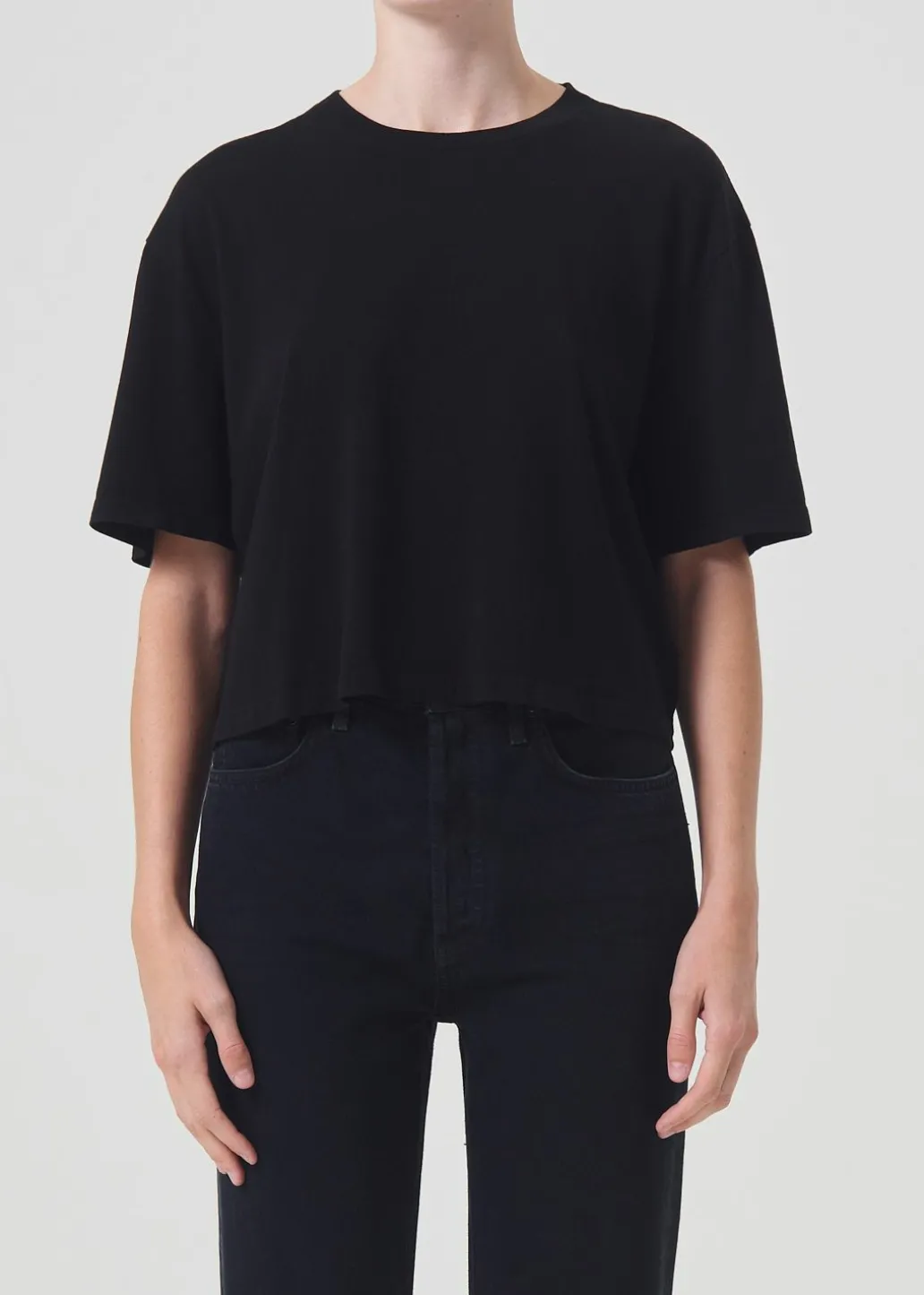 AGOLDE Anya Tee In Black Best Sale