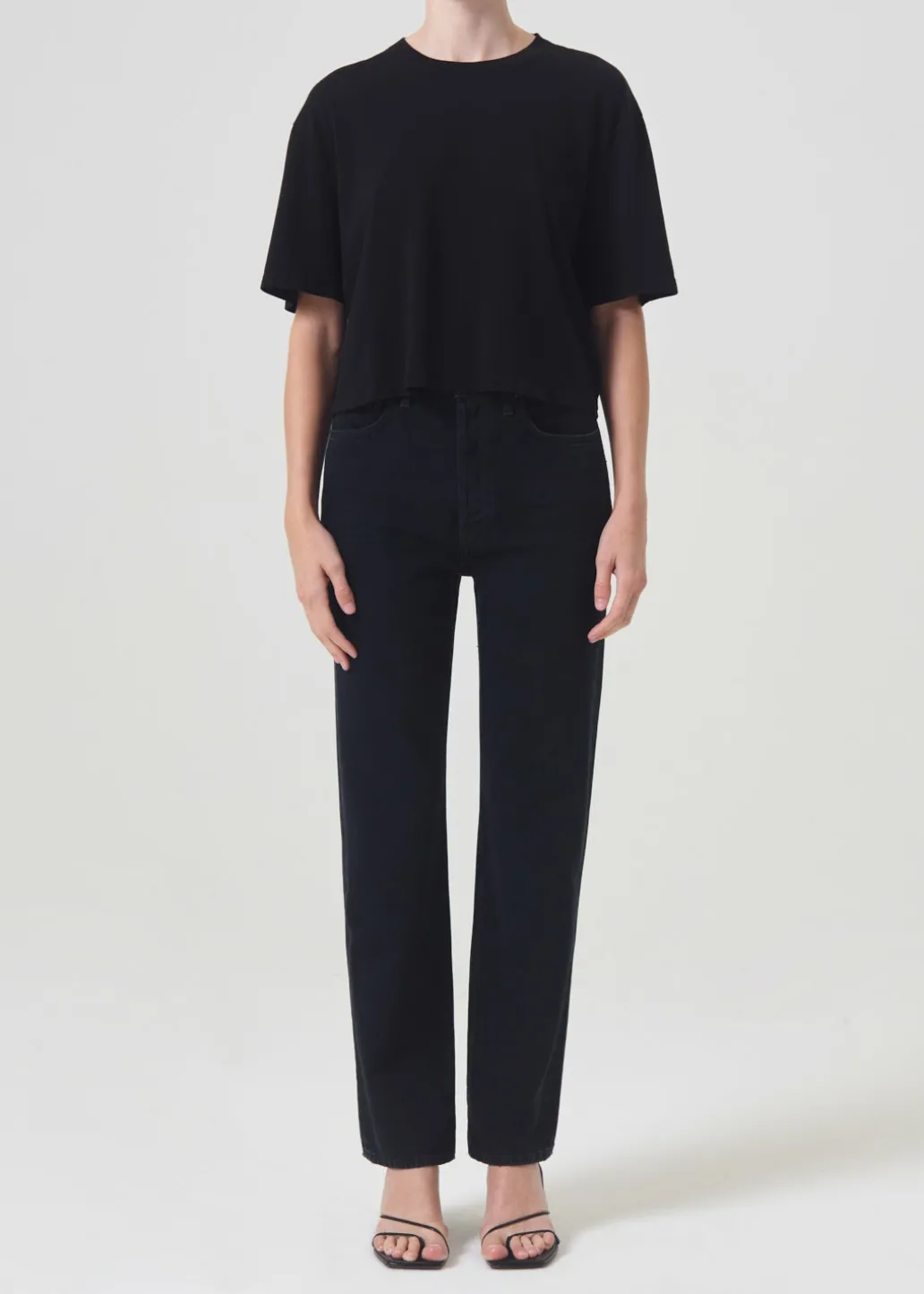 AGOLDE Anya Tee In Black Best Sale