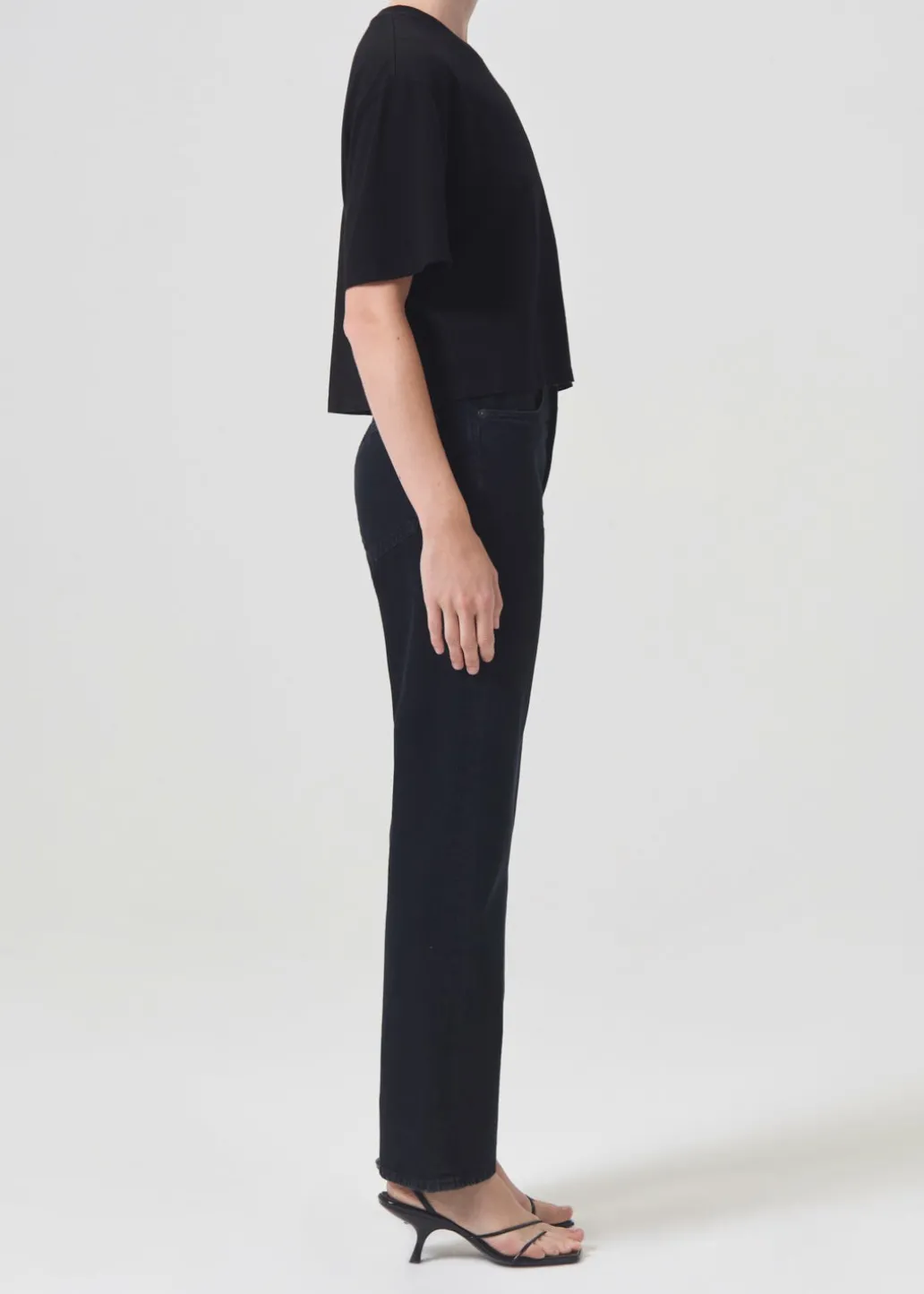 AGOLDE Anya Tee In Black Best Sale