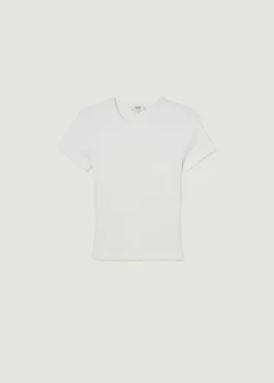 AGOLDE Arlo Rib Tee In White Store