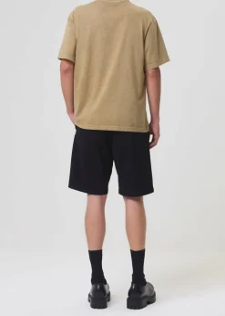AGOLDE Asha Mock Neck Tee In Wheat Store