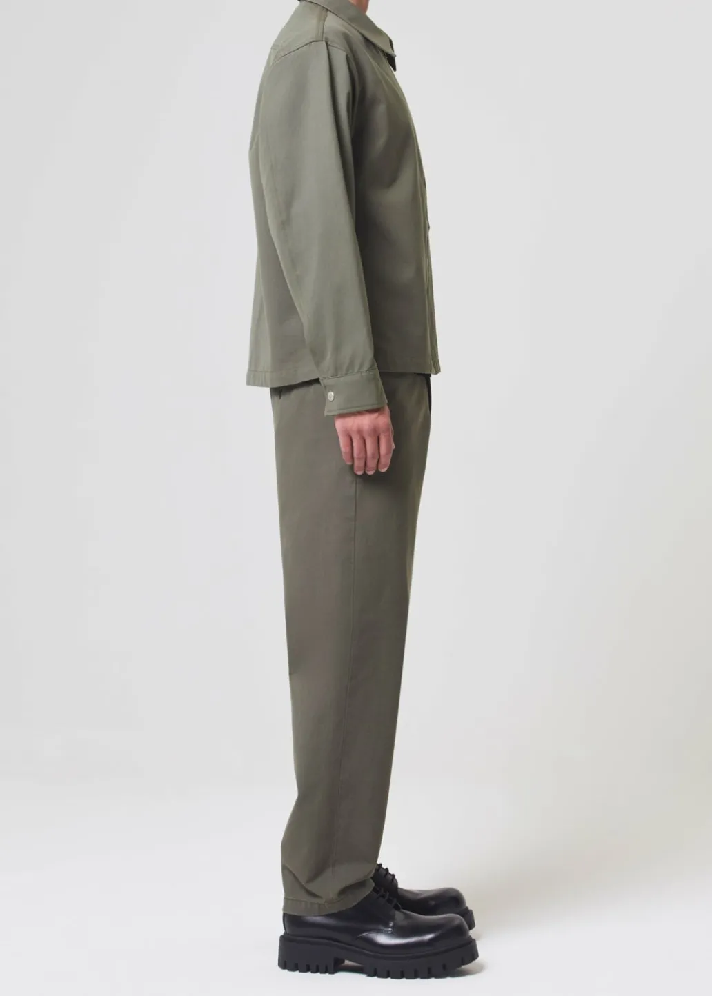AGOLDE Atlas Zip Shirt In Moss Discount