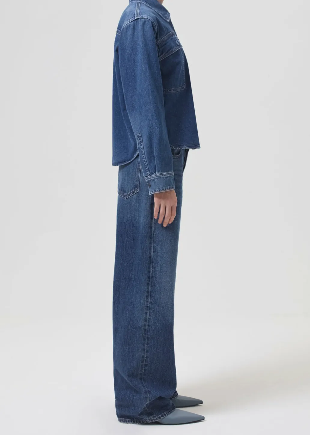AGOLDE Beck Shirt Jacket In Believe Hot