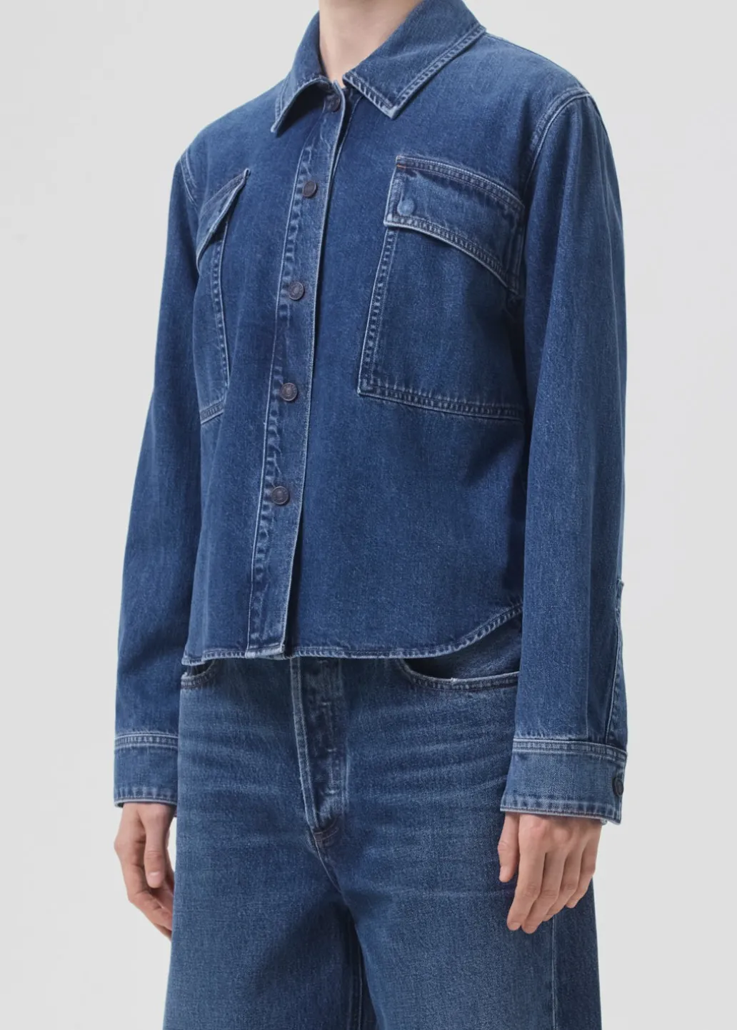 AGOLDE Beck Shirt Jacket In Believe Hot