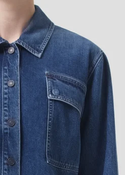 AGOLDE Beck Shirt Jacket In Believe Hot
