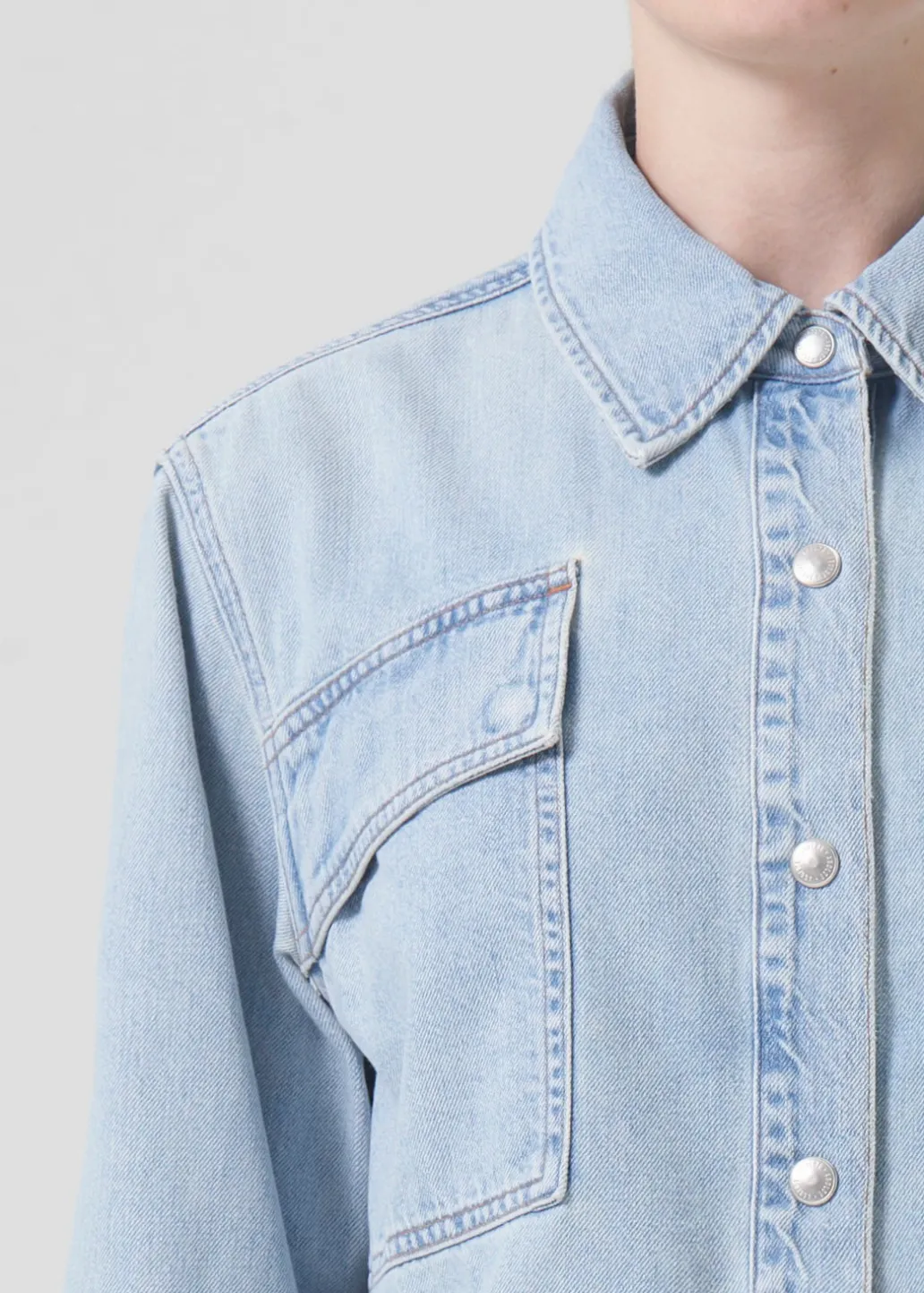 AGOLDE Beck Shirt Jacket In Past Hot