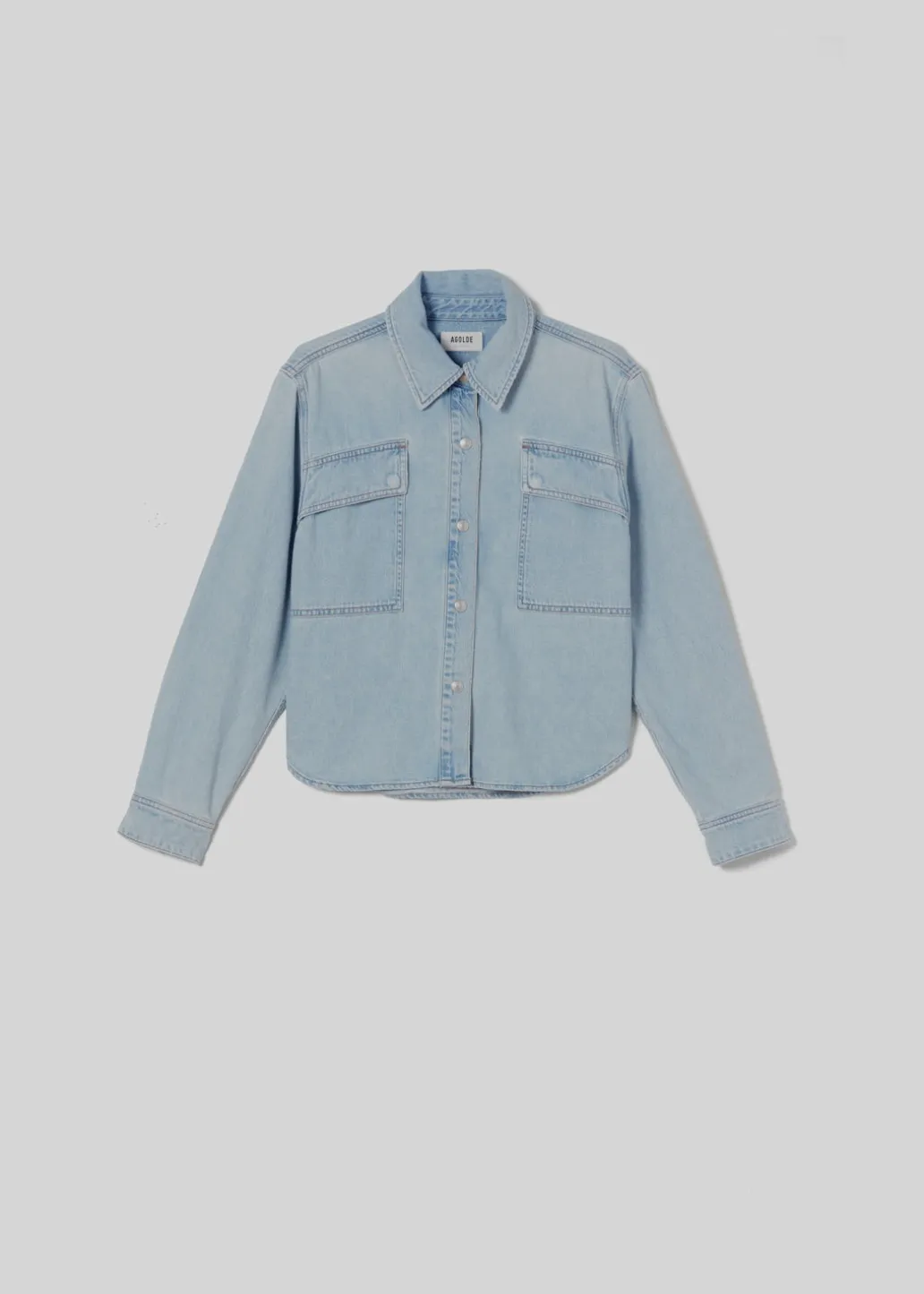 AGOLDE Beck Shirt Jacket In Past Hot