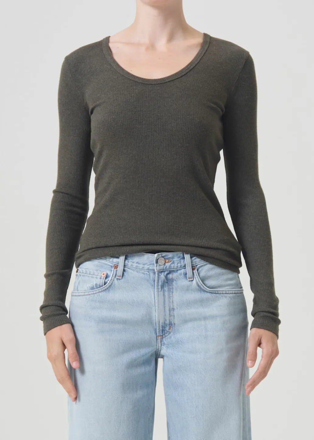 AGOLDE Bernice Tee In Crocodile Online