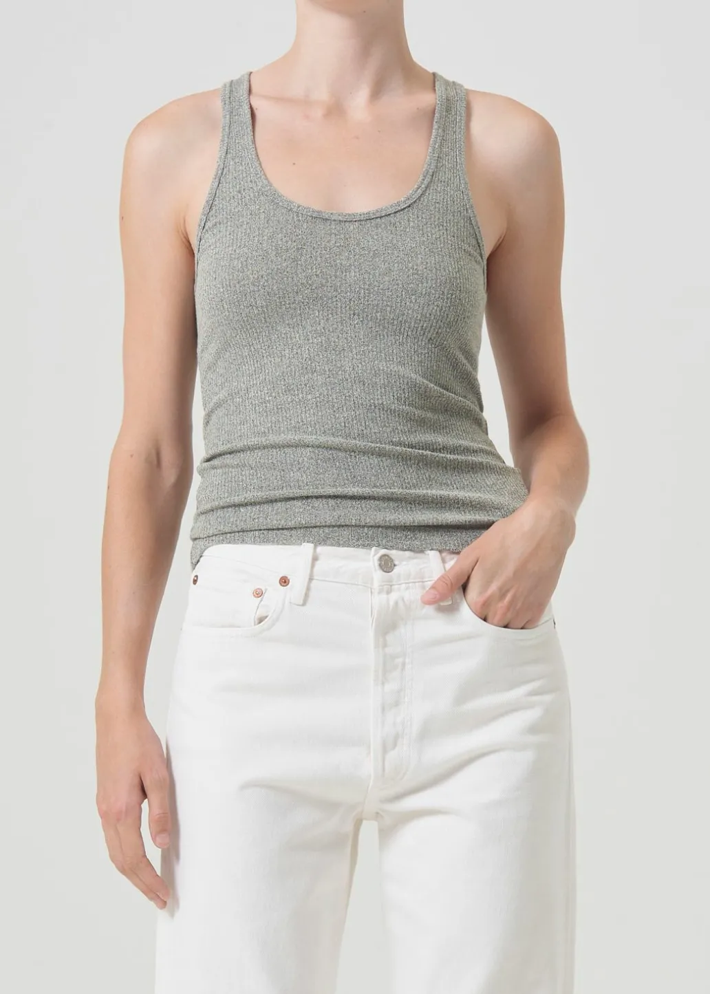 AGOLDE Bianca Tank In Celery Outlet