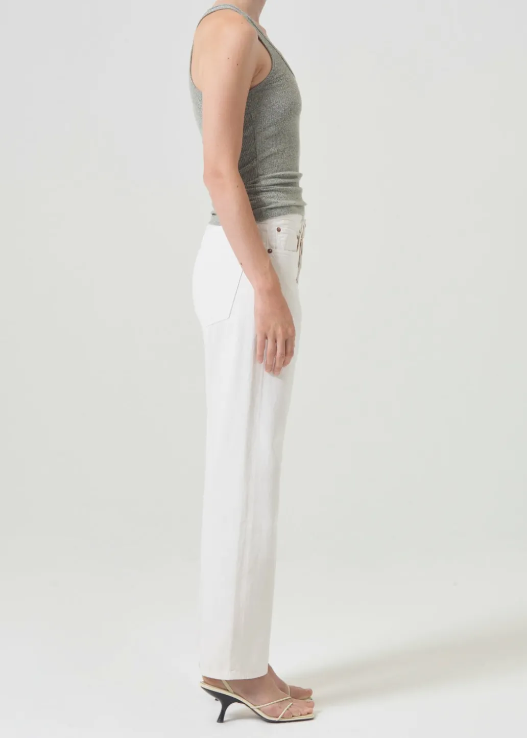 AGOLDE Bianca Tank In Celery Outlet