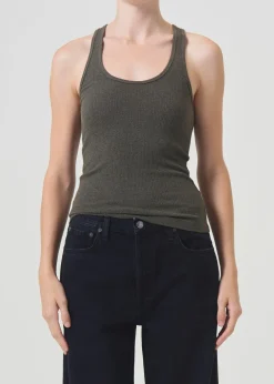 AGOLDE Bianca Tank In Crocodile Discount