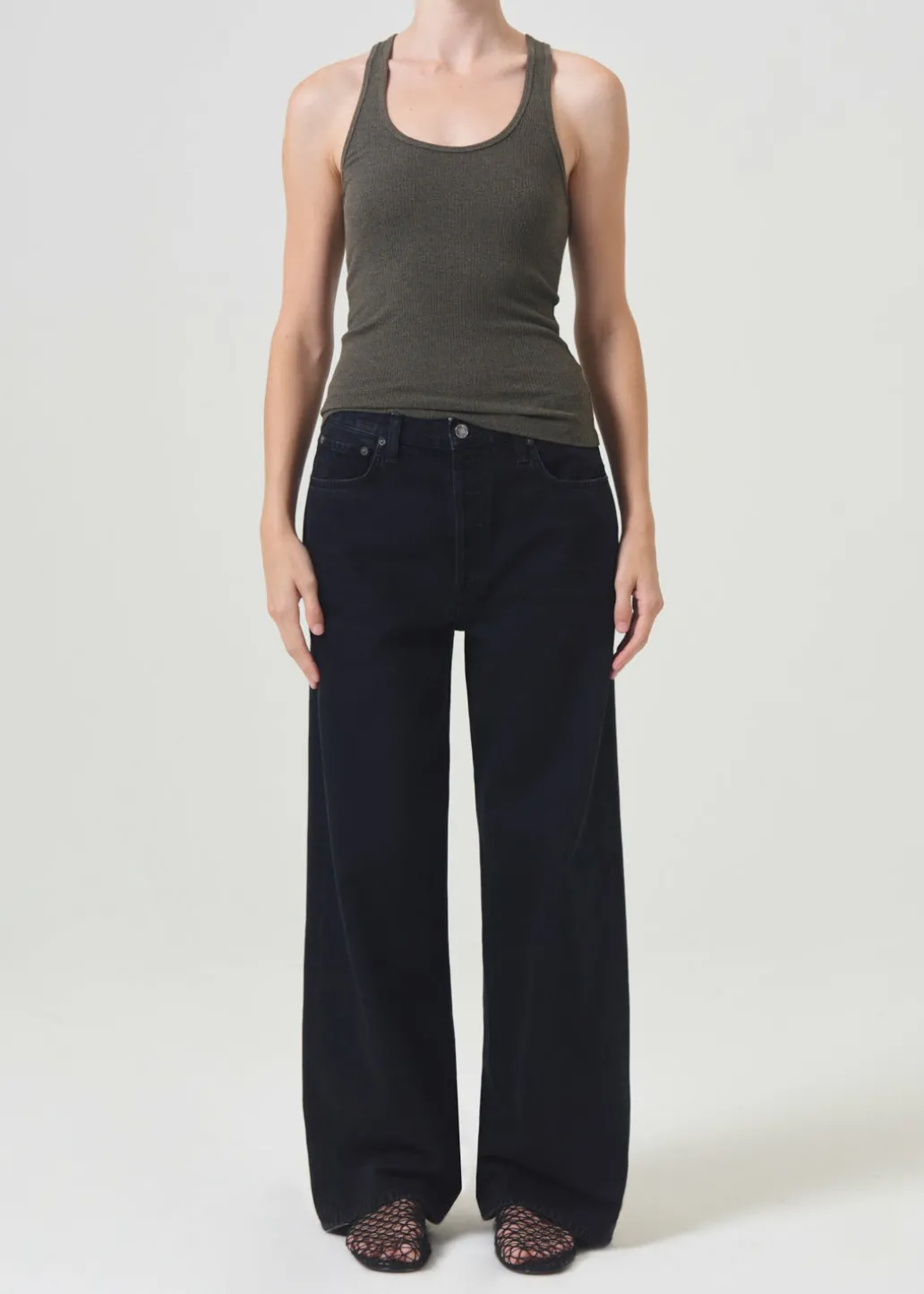 AGOLDE Bianca Tank In Crocodile Discount