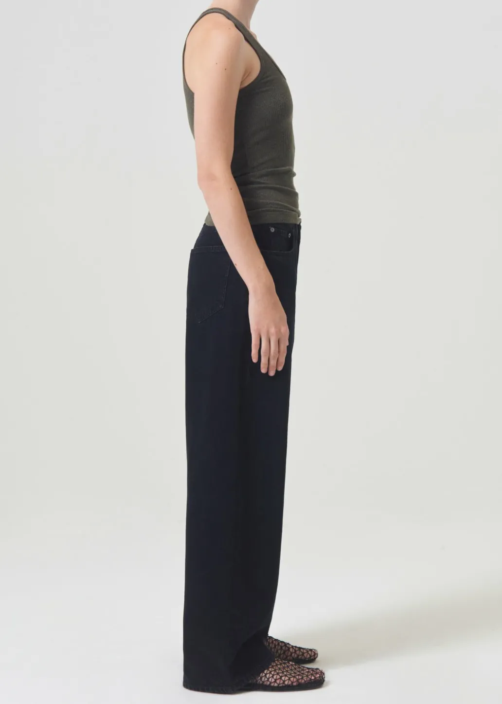 AGOLDE Bianca Tank In Crocodile Discount