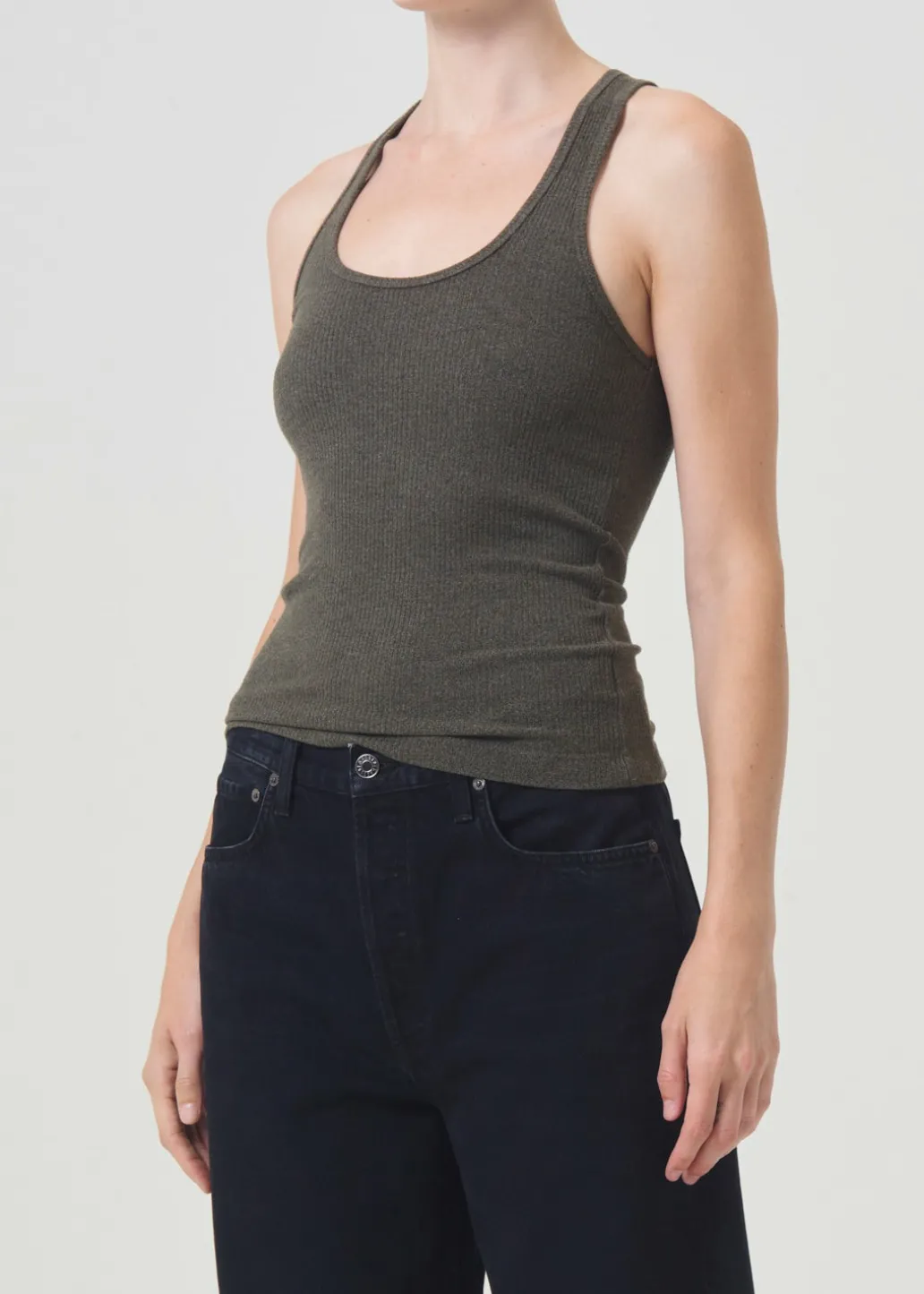 AGOLDE Bianca Tank In Crocodile Discount