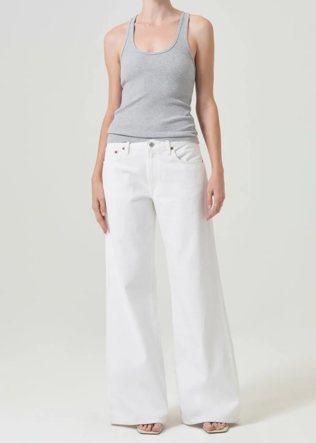 AGOLDE Bianca Tank In Grey Heather Best Sale