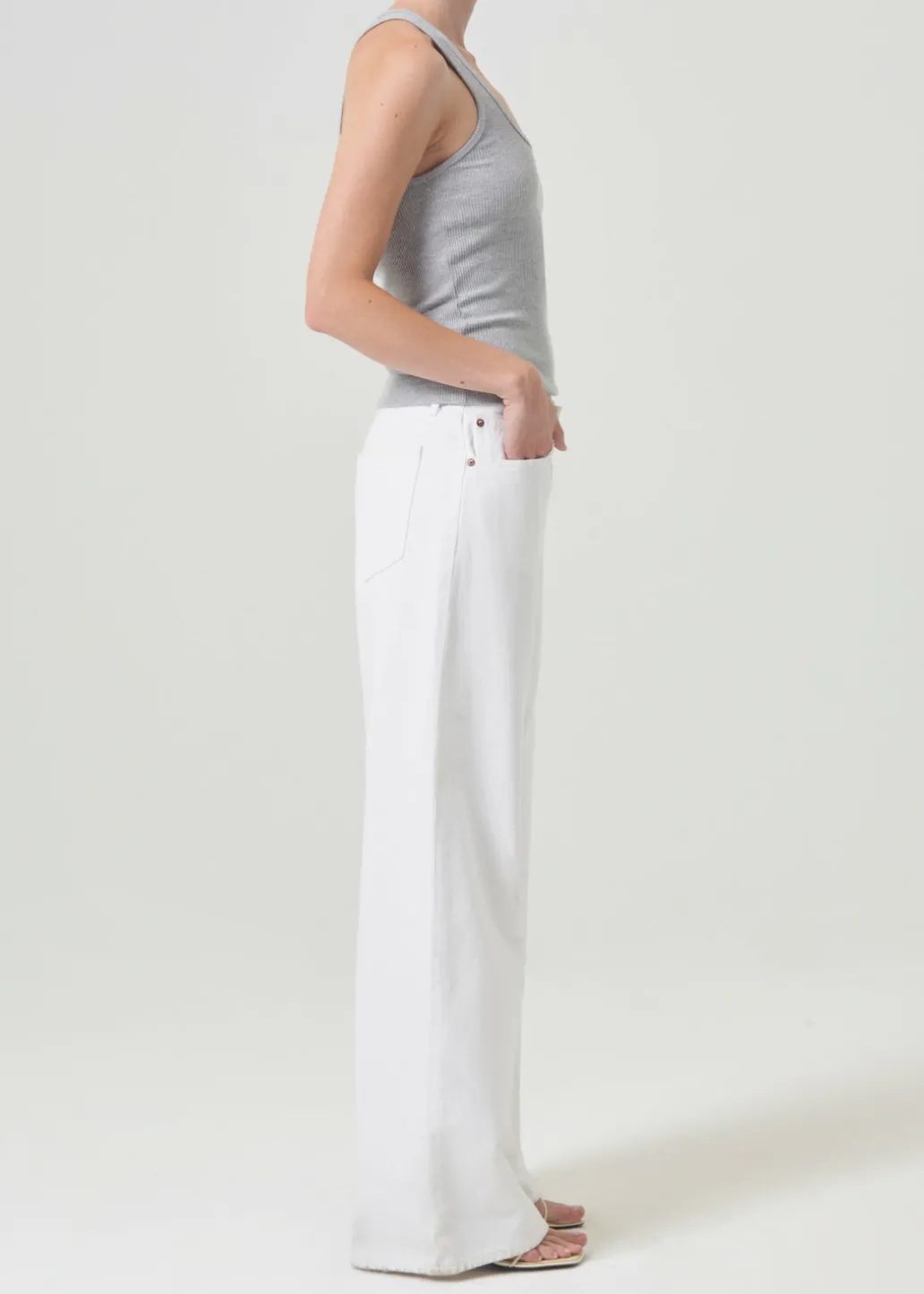 AGOLDE Bianca Tank In Grey Heather Best Sale