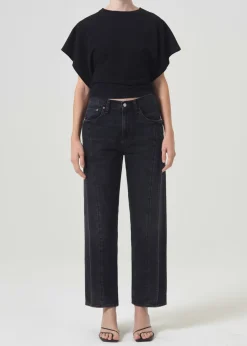 AGOLDE Britt Tee In Black Best Sale