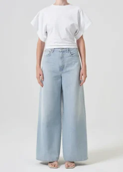 AGOLDE Britt Tee In White Cheap