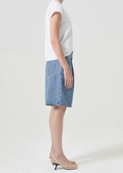 AGOLDE Bryce Shoulder Pad Tee In White Best Sale