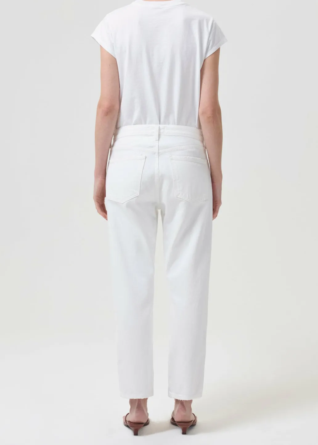 AGOLDE Bryce Tee In White Discount