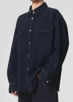 AGOLDE Camryn Shirt In Crushed Hot
