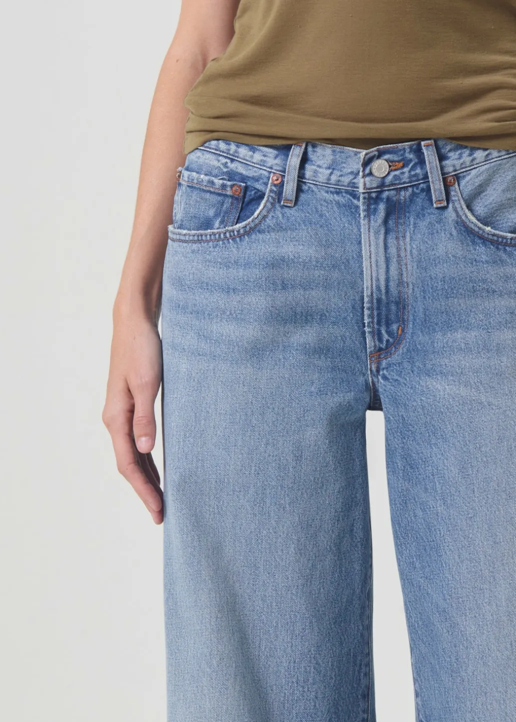 AGOLDE Clara Low Rise Baggy Flare In Signal Flash Sale