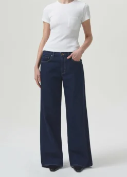 AGOLDE Clara Low Rise Baggy Flare In Whisper Cheap
