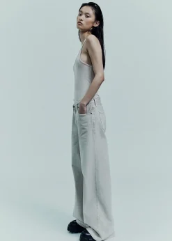 AGOLDE Clara Low Rise Baggy Flare In Tusk Fashion