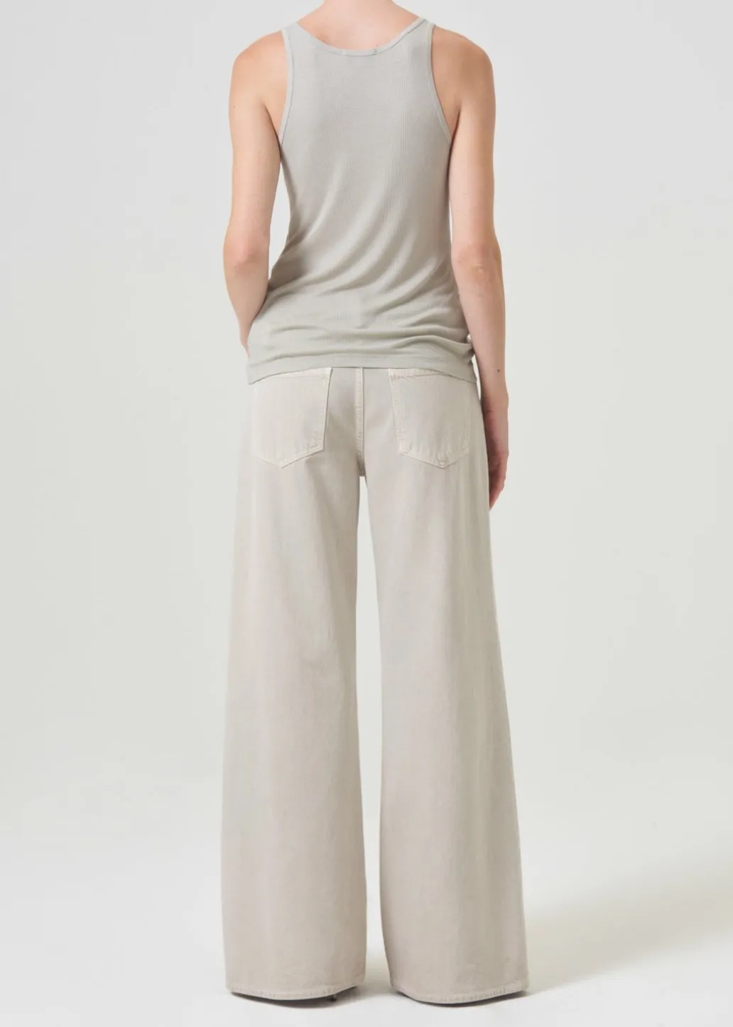 AGOLDE Clara Low Rise Baggy Flare In Tusk Fashion