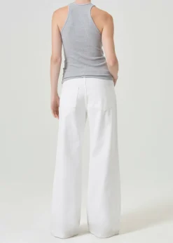 AGOLDE Clara Low Rise Baggy Flare In Milkshake Flash Sale