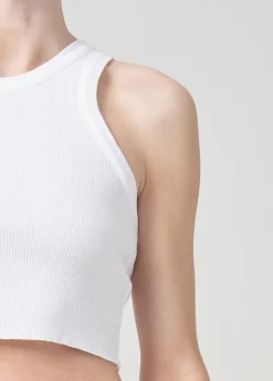 AGOLDE Cropped Bailey Tank In White Online