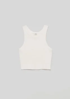 AGOLDE Cropped Bailey Tank In White Online