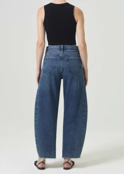 AGOLDE Cropped Poppy Tank In Black Hot
