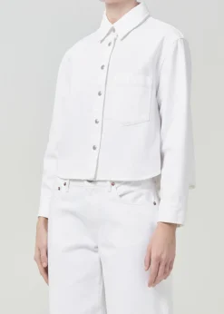 AGOLDE Dagmar Shirt In Milkshake Sale
