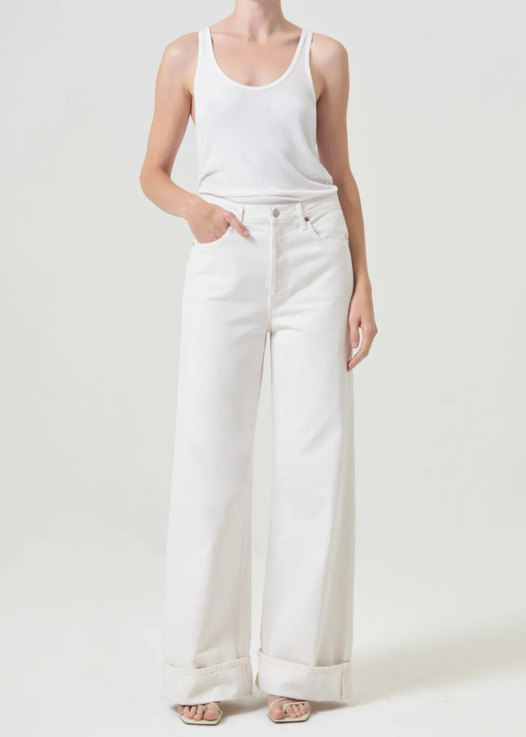 AGOLDE Dame High Rise Wide Leg In Fortune Cookie Flash Sale