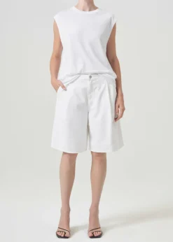 AGOLDE Ellis Trouser Short In Milkshake Clearance