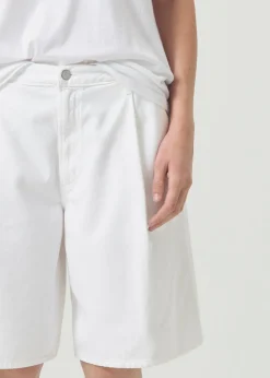 AGOLDE Ellis Trouser Short In Milkshake Clearance