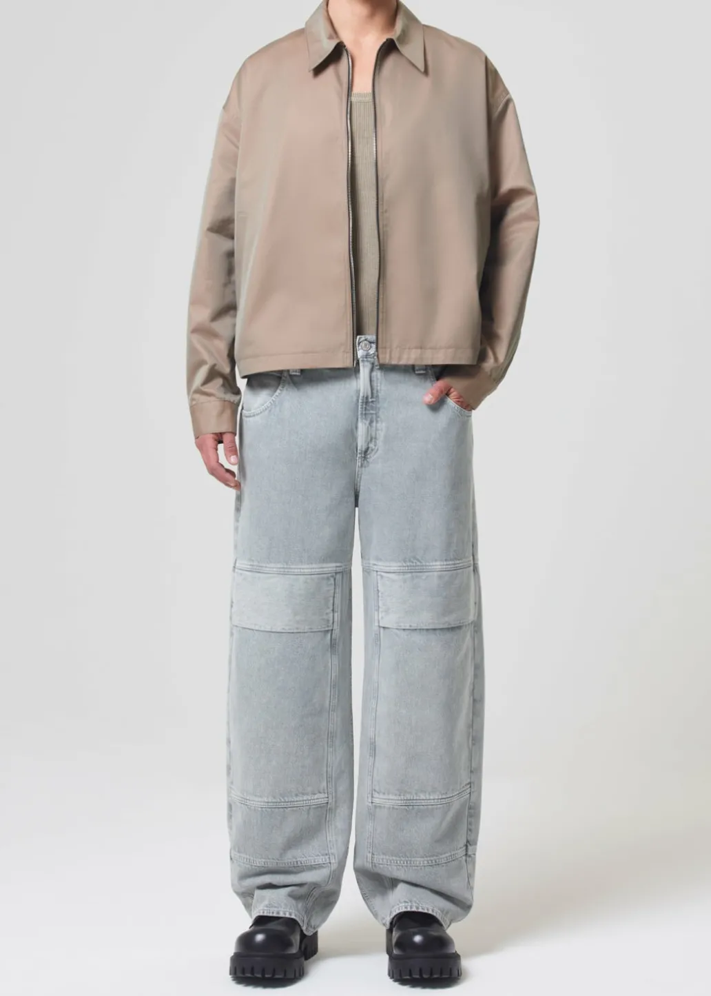 AGOLDE Emery Utility Jean In Concrete New