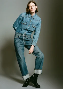 AGOLDE Glinda Shirt In Rhythm Hot