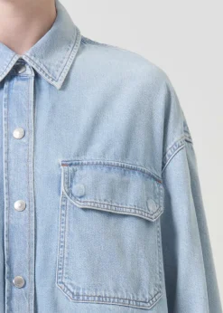 AGOLDE Gwen Slice Shirt In Tension Fashion