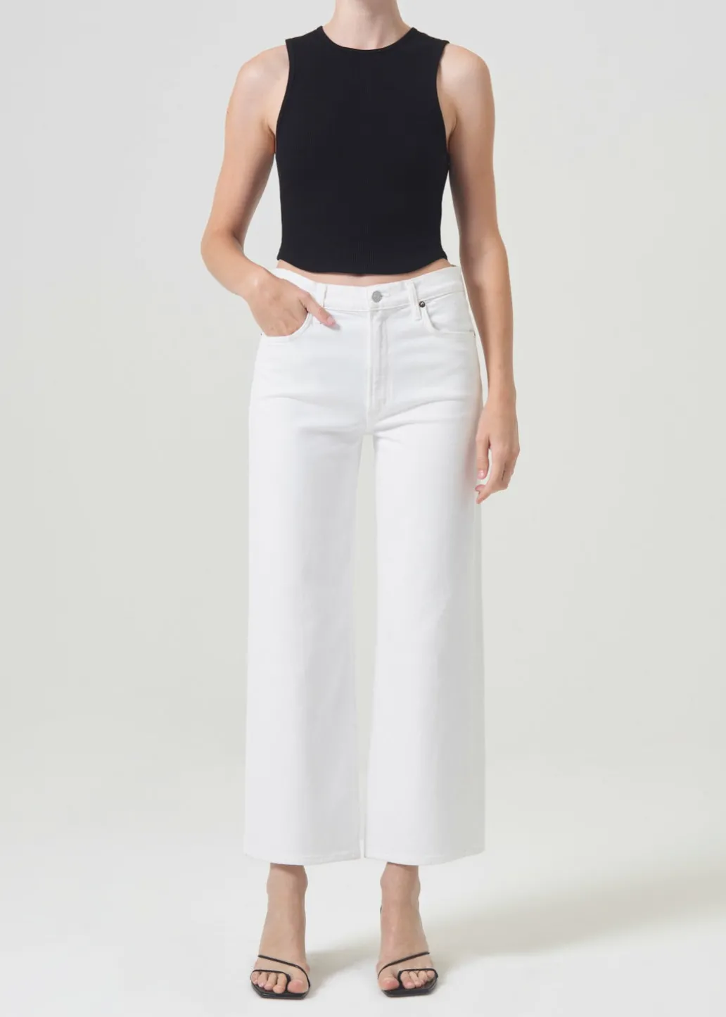 AGOLDE Harper Crop Jean In Sour Cream Discount