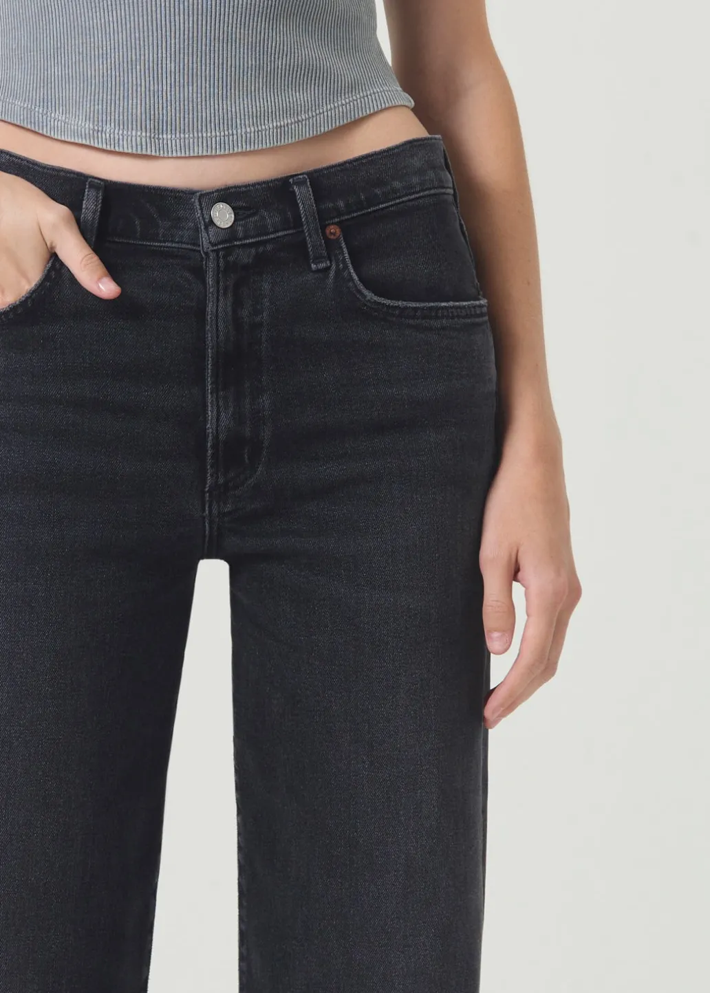 AGOLDE Harper Straight Jean (Stretch) In Hush Cheap