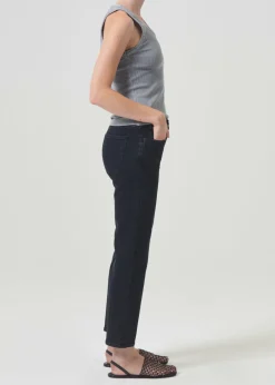 AGOLDE Kye Mid Rise Straight Crop (Stretch) In Pepper Discount